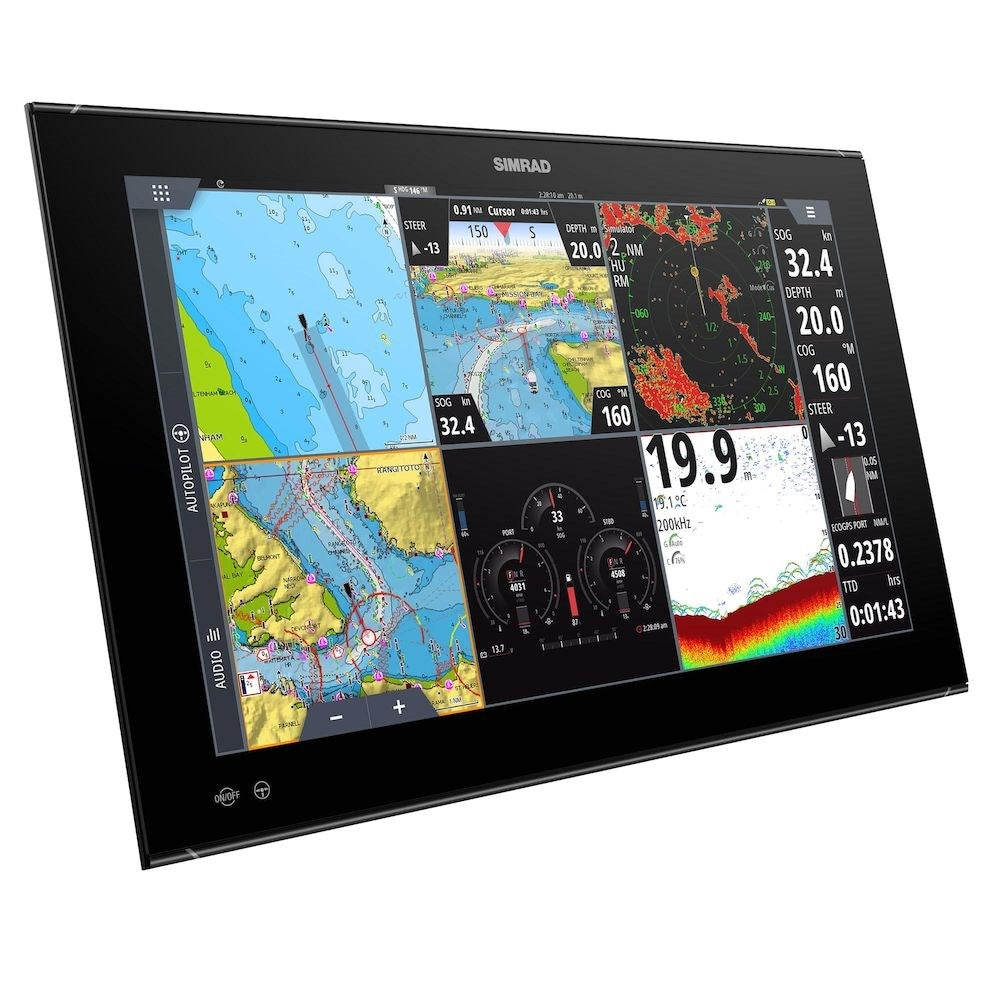 Simrad NSO evo3S Multifunction Display, Touchscreen, Full HD 1920x1080, 10-32V, IPX6 Front, NMEA 2000, 3-Port Ethernet, Wi-Fi, J1939, HDMI In/Out