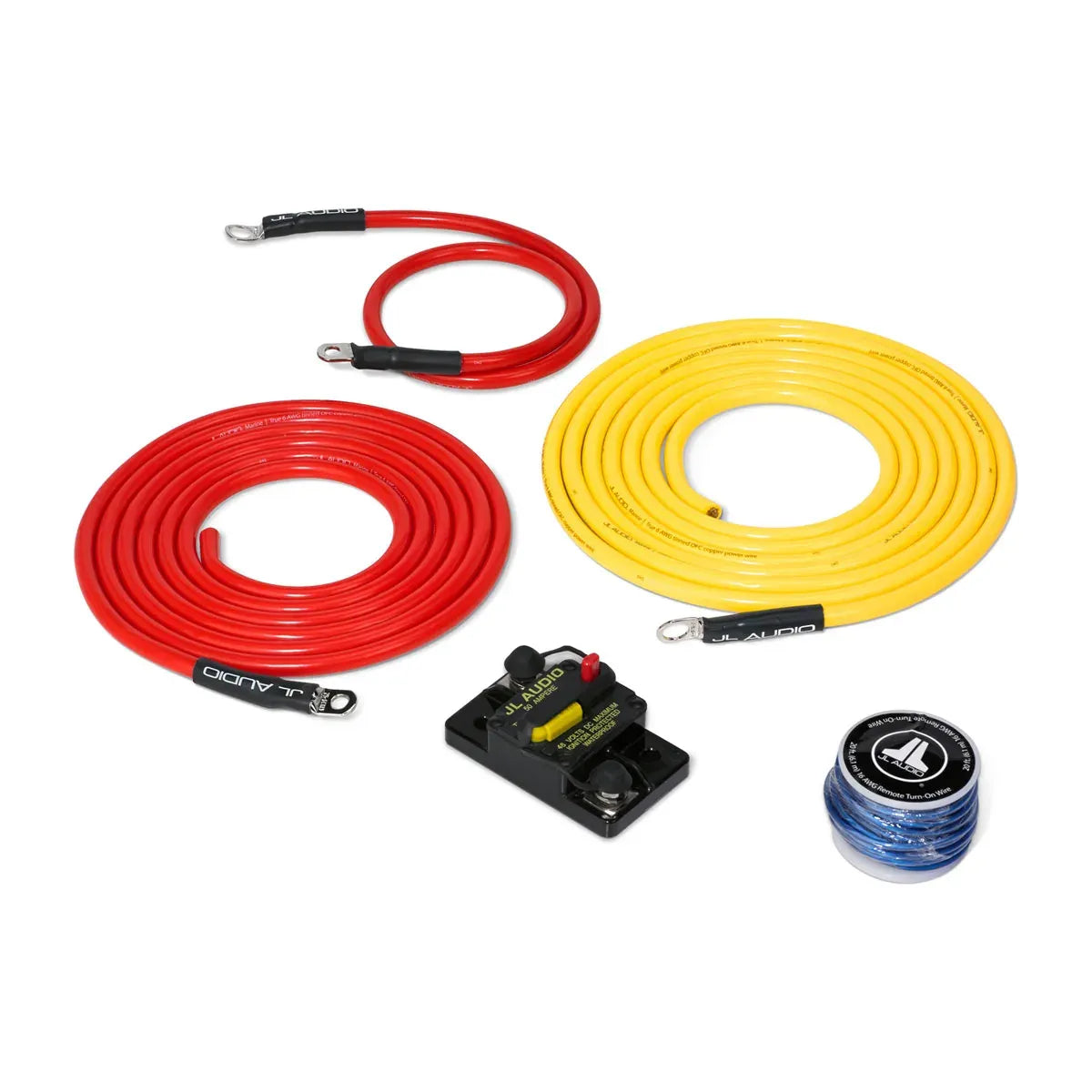 JL Audio Premium Power Marine Connection Kit, 12V, For Single Amplifier, ABYC-Standard Colored Wires