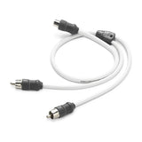 JL Audio XMD-WHTAICY Marine RCA Y-Adapter, 2-Channel, Twisted-Pair, OFC Copper, Molded Connectors, Brass Contacts