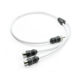 JL Audio XMD-WHTAICY Marine RCA Y-Adapter, 2-Channel, Twisted-Pair, OFC Copper, Molded Connectors, Brass Contacts