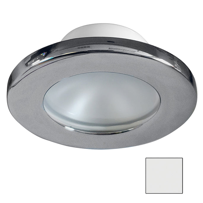 i2Systems Apeiron A3101Z Screw-Mount LED Downlight, 9-30V DC, IP67, 2.5W, 3.5in Dia, Brushed Nickel Trim