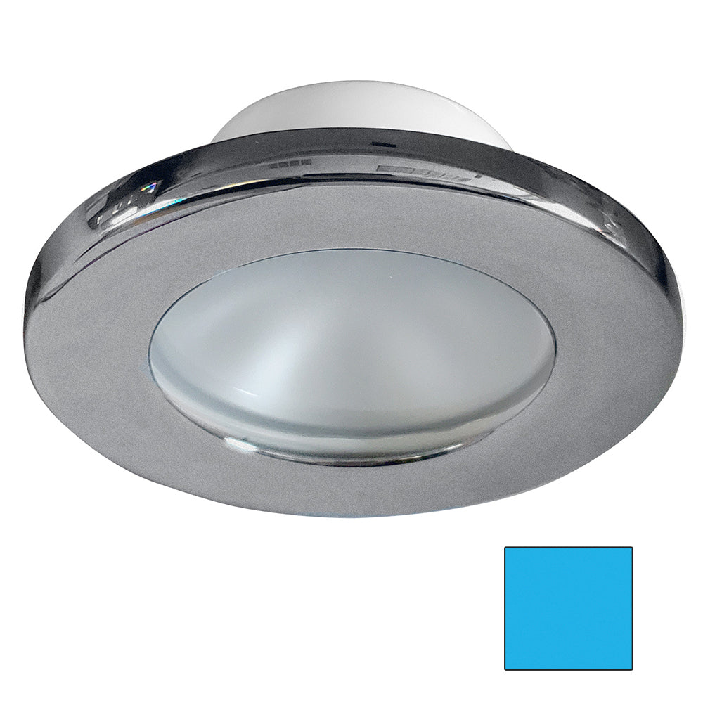 i2Systems Apeiron A3100Z Screw Mount LED Downlight, 9-30V DC, IP67, 3.5 in Round, 90 Deg Beam, Stainless Steel, Removable Bezel