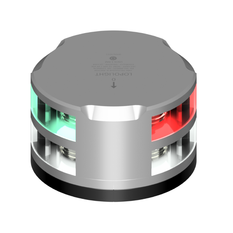 Lopolight Tri-Color/Anchor Navigation Light, 1NM, FB Base, 10-32VDC, IP68