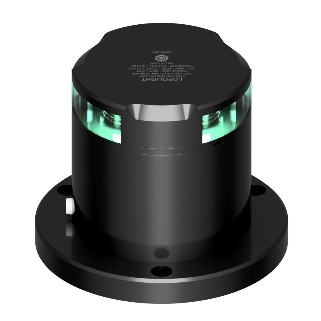 Lopolight PRO 360 Deg Green Navigation Light, 2 NM, Ex Zone 1/2, 10-32VDC, IP68