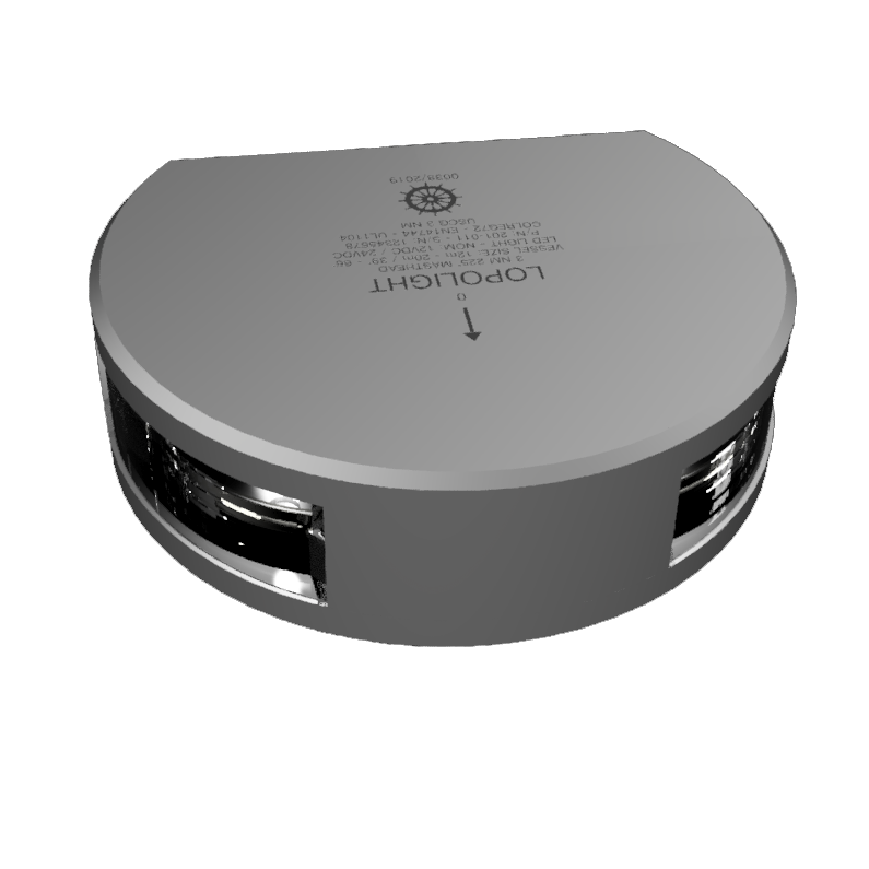 Lopolight Series 201-011 LED Masthead Light, Vertical Mount, 225 Deg White Beam, 3NM, 10-32V DC, IP68