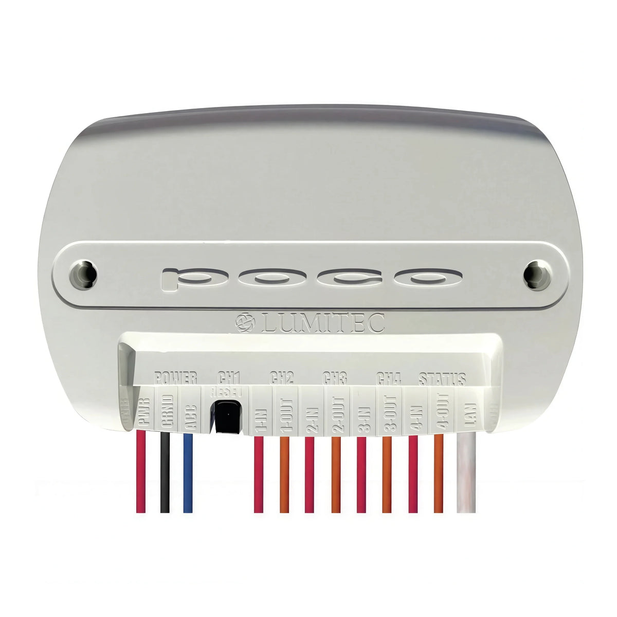 Lumitec Poco 3 Digital Lighting Control Module, For PLI-Enabled Lights, 10-30V, 4-Channel 10A/Ch