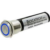 BocaTech Mini LED Resettable Push Button Switch, 316 Stainless Steel