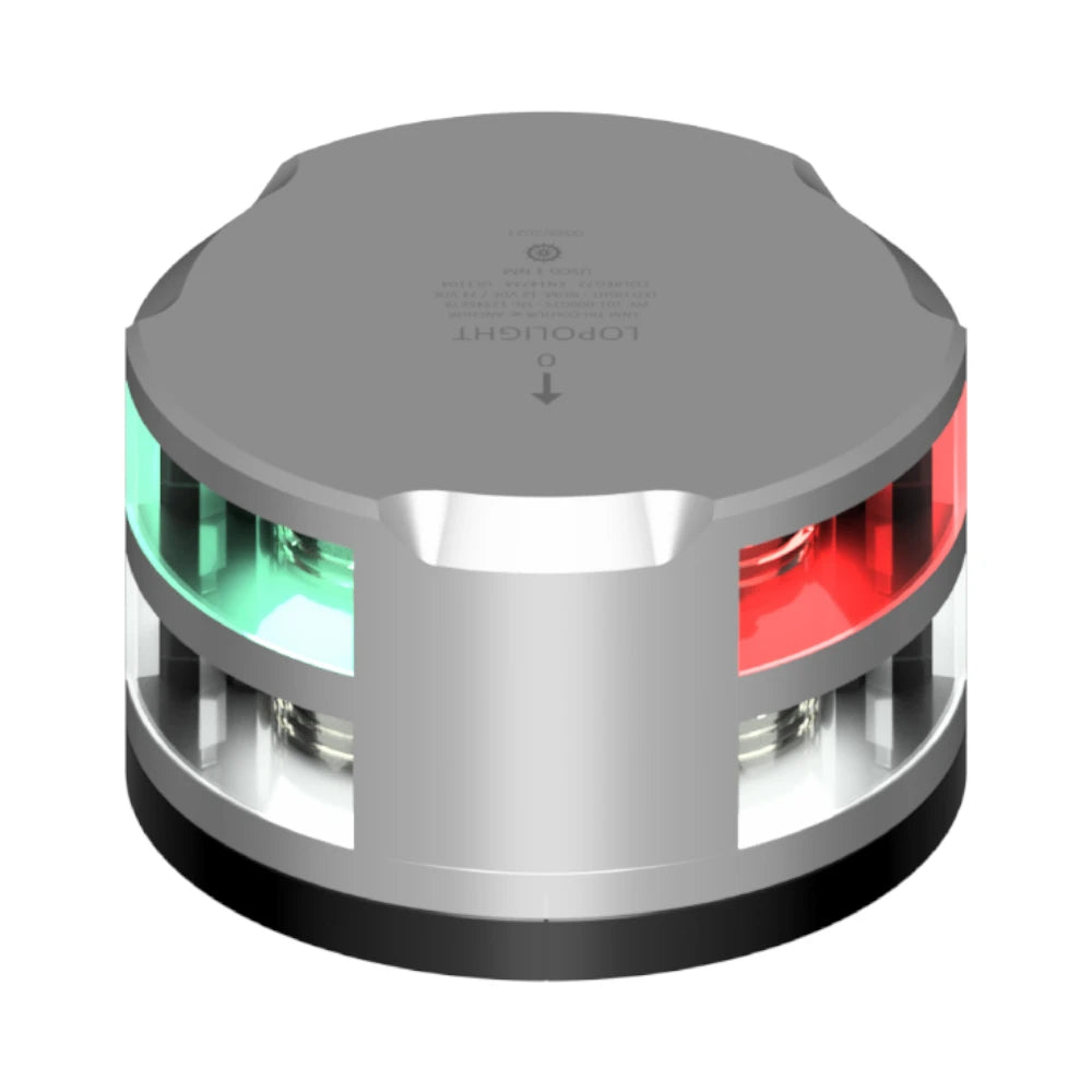 Lopolight Tri-Color Anchor Light, 1NM, FB Base, 22m Cable, IP68