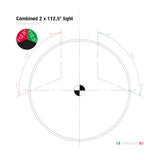 Lopolight 201-003 2 NM Red/Green Sidelight, 10-32VDC, IP68, FB Base