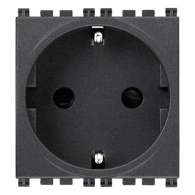 Vimar Arké 19208 SICURY SCHUKO Socket Outlet, 16A 250V, 2-Module, IP20