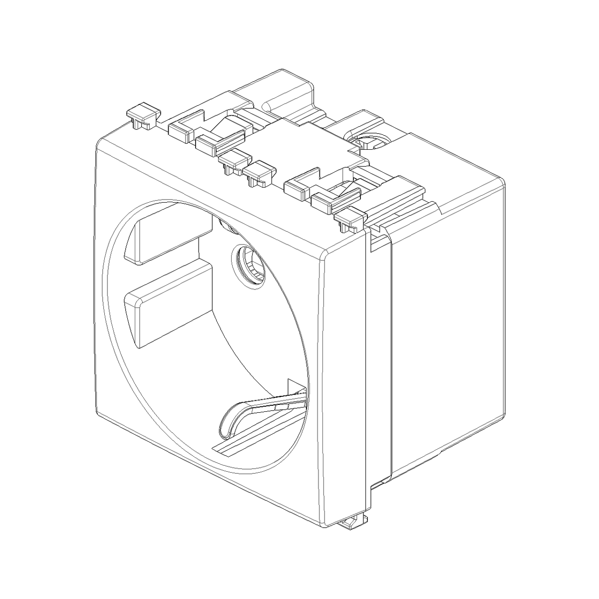 Vimar Arké 19208 SICURY SCHUKO Socket Outlet, 16A 250V, 2-Module, IP20