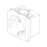 Vimar Arké 19208 SICURY SCHUKO Socket Outlet, 16A 250V, 2-Module, IP20