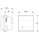 Vimar Eikon Push Button Switch, 1P NO, 10A, 250V, Illuminable, IP40