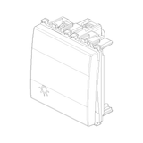Vimar Eikon Push Button Switch, 1P NO, 10A, 250V, Illuminable, IP40