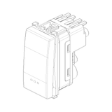 Vimar Eikon Push Button Switch, 1P NO, 10A, 250V, Illuminable, IP40