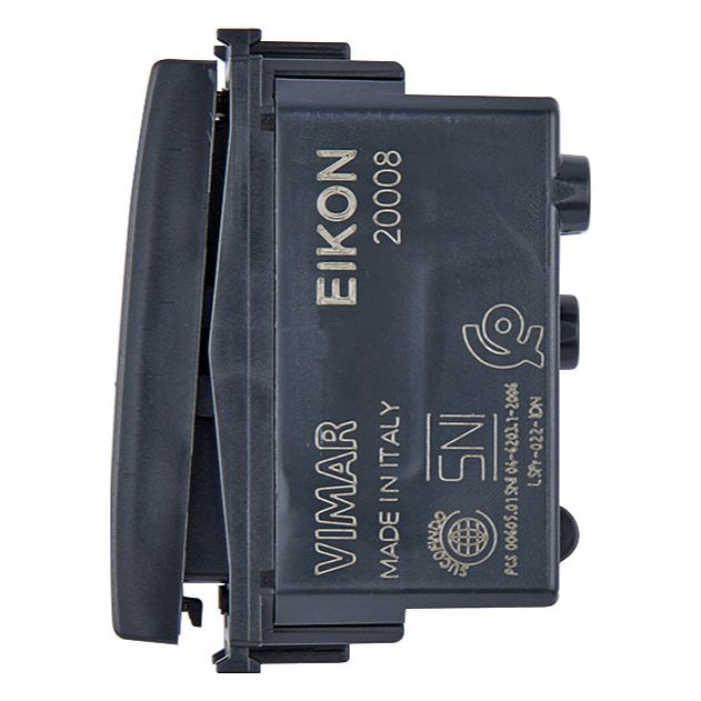 Vimar Eikon Push Button Switch, 1P NO, 10A, 250V, Illuminable, IP40