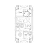Vimar Eikon Push Button Switch, 1P NO, 10A, 250V, Illuminable, IP40