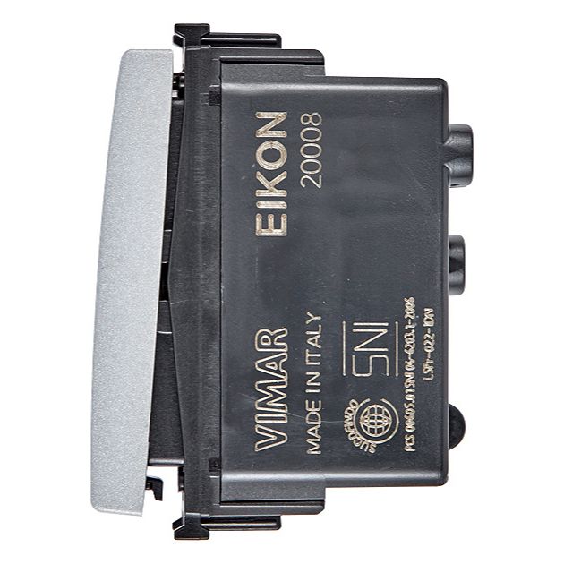 Vimar Eikon Push Button Switch, 1P NO, 10A, 250V, Illuminable, IP40