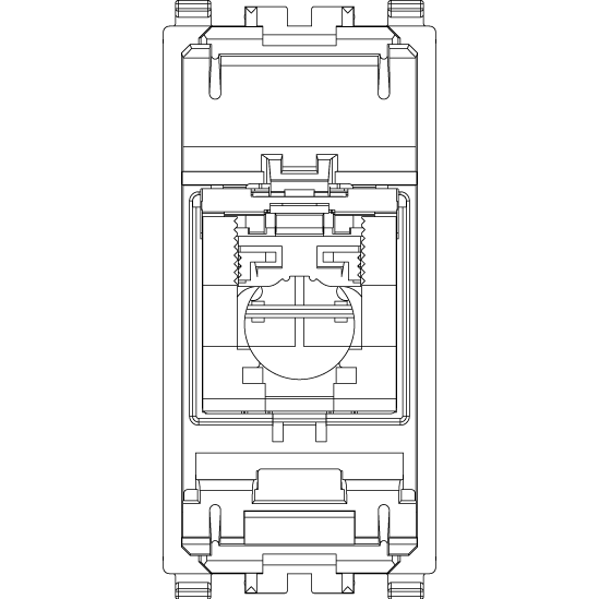 Vimar Netsafe RJ45 Socket Outlet, For Eikon, Cat5e, Panduit MINI-COM, T568A/B