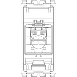 Vimar Netsafe RJ45 Socket Outlet, For Eikon, Cat5e, Panduit MINI-COM, T568A/B