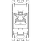 Vimar Netsafe RJ45 Socket Outlet, For Eikon, Cat5e, Panduit MINI-COM, T568A/B