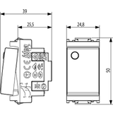Vimar Idea Reversing Rocker Switch, 1P 16AX 250V, IP40, 1-Module