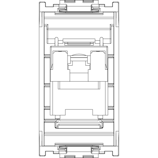 Vimar Netsafe 16359 RJ45 Socket Outlet, T568A/B Wiring, 8-Contact