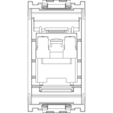 Vimar Netsafe 16359 RJ45 Socket Outlet, T568A/B Wiring, 8-Contact