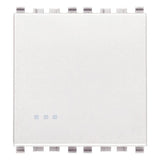 Vimar Eikon 1-Way Switch, 10AX 250V, Screwless Terminals, Replaceable Lightable Button