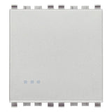 Vimar Eikon 1-Way Switch, 10AX 250V, Screwless Terminals, Replaceable Lightable Button
