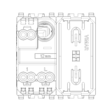 Vimar Eikon 1-Way Switch, 10AX 250V, Screwless Terminals, Replaceable Lightable Button