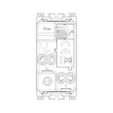 Vimar Arké Push Button, 1P NO, 10A 250V, Lightable, IP40