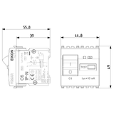 Vimar Eikon RCBO Circuit Breaker, 1P+N, 120-230V, 50/60 Hz, Type A RCD, IP40, 2 Modules