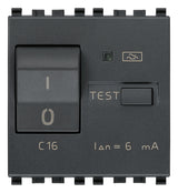 Vimar Eikon RCBO Circuit Breaker, 1P+N, 120-230V, 50/60 Hz, Type A RCD, IP40, 2 Modules