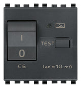 Vimar Eikon RCBO Circuit Breaker, 1P+N, 120-230V, 50/60 Hz, Type A RCD, IP40, 2 Modules