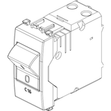 Vimar Eikon Miniature Circuit Breaker, 1P+N, C Curve, 120-230V AC, 50-60 Hz, IP40, 1 Module