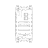 Vimar Arké USB Charging Outlet, 120-240V AC, 1 Module