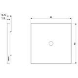 Vimar Eikon Cover Plate, Metal, Horizontal/Vertical Mount