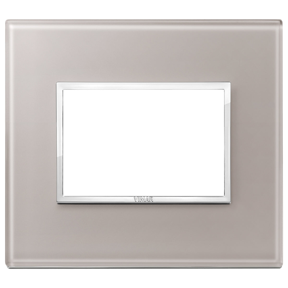 Vimar Eikon EVO 21653 Cover Plate, 3-Module, Clamp Fixing, For Support 21613