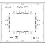 Vimar Eikon EVO 21653 Cover Plate, 3-Module, Clamp Fixing, For Support 21613