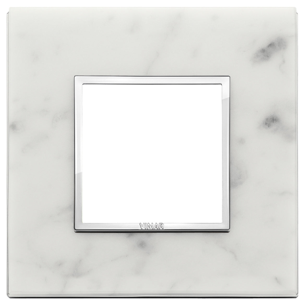 Vimar Eikon EVO 21642 2-Module Cover Plate, Square, Clamp Mount