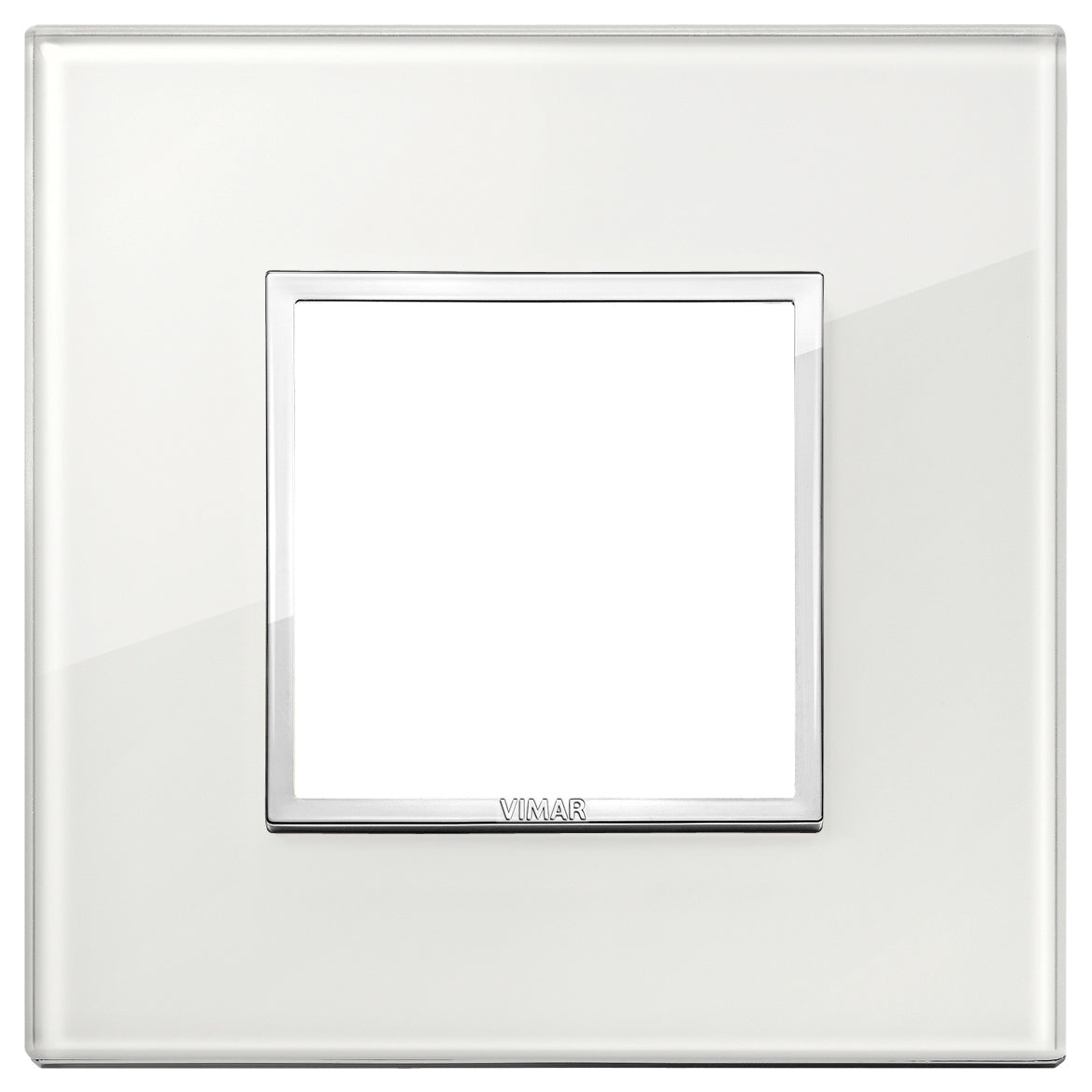 Vimar Eikon EVO 21642 2-Module Cover Plate, Square, Clamp Mount
