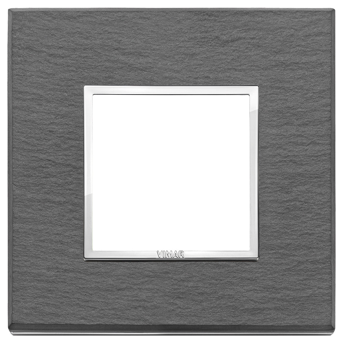 Vimar Eikon EVO 21642 2-Module Cover Plate, Square, Clamp Mount