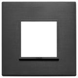Vimar Eikon EVO 21642 2-Module Cover Plate, Square, Clamp Mount