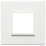 Vimar Eikon EVO 21642 2-Module Cover Plate, Square, Clamp Mount