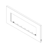 Vimar Eikon EXE Cover Plate, 7-Module, 212 x 90 mm