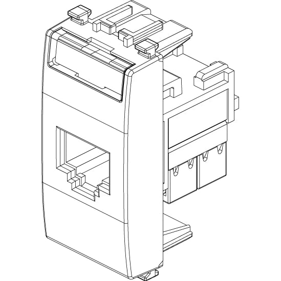 Vimar EIKON RJ45 Netsafe Outlet, T568A/B, Insulation-Piercing Terminals