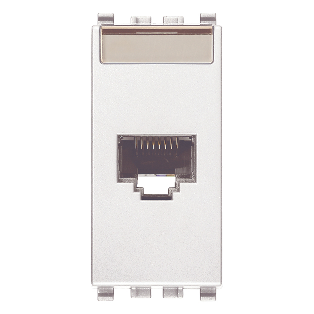 Vimar EIKON RJ45 Netsafe Outlet, T568A/B, Insulation-Piercing Terminals