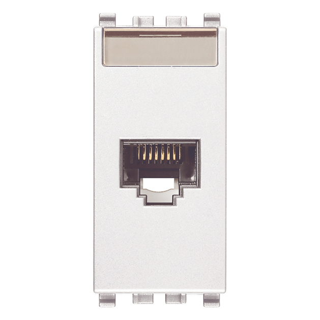 Vimar EIKON RJ45 Netsafe Outlet, T568A/B, Insulation-Piercing Terminals