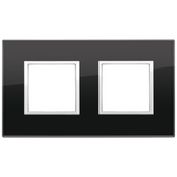Vimar Eikon EVO 4-Module Cover Plate, 2+2 Layout, 71 mm Centers, Horizontal/Vertical Mount